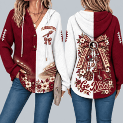 Florida State Seminoles Waffle Knit Football Fan Hoodie