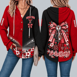 Texas Tech Red Raiders Waffle Knit Football Fan Hoodie
