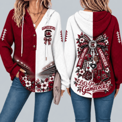 South Carolina Gamecocks Waffle Knit Football Fan Hoodie