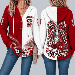 Georgia Bulldogs Waffle Knit Football Fan Hoodie