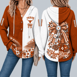 Texas Longhorns Waffle Knit Football Fan Hoodie