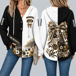 Missouri Tigers Waffle Knit Football Fan Hoodie