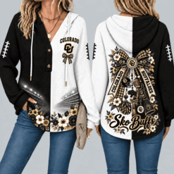Colorado Buffaloes Waffle Knit Football Fan Hoodie