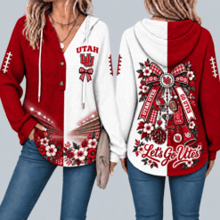 Utah Utes Waffle Knit Football Fan Hoodie