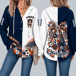 Auburn Tigers Waffle Knit Football Fan Hoodie