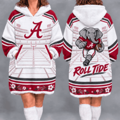Alabama Crimson Tide Fan Women’s Oversized Sherpa Blanket Hoodie
