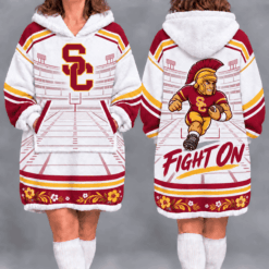 USC Trojans Fan Women’s Oversized Sherpa Blanket Hoodie