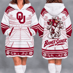 Oklahoma Sooners Fan Women’s Oversized Sherpa Blanket Hoodie