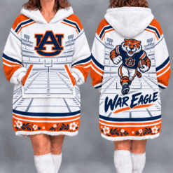 Auburn Tigers Fan Women’s Oversized Sherpa Blanket Hoodie