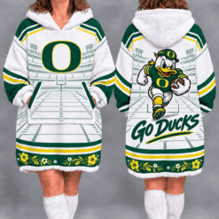 Oregon Ducks Fan Women’s Oversized Sherpa Blanket Hoodie