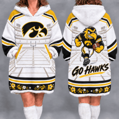 Iowa Hawkeyes Fan Women’s Oversized Sherpa Blanket Hoodie