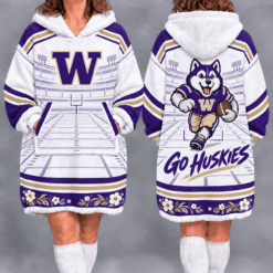 Washington Huskies Fan Women’s Oversized Sherpa Blanket Hoodie