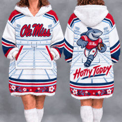Ole Miss Rebels Fan Women’s Oversized Sherpa Blanket Hoodie