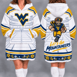 West Virginia Mountaineers Fan Women’s Oversized Sherpa Blanket Hoodie