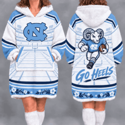 North Carolina Tar Heels Fan Women’s Oversized Sherpa Blanket Hoodie