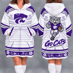 Kansas State Wildcats Fan Women’s Oversized Sherpa Blanket Hoodie