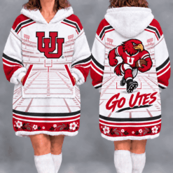 Utah Utes Fan Women’s Oversized Sherpa Blanket Hoodie