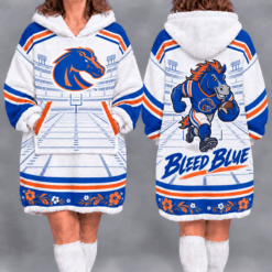 Boise State Broncos Fan Women’s Oversized Sherpa Blanket Hoodie
