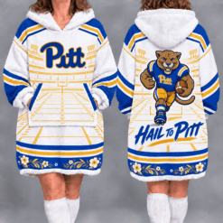 Pittsburgh Panthers Fan Women’s Oversized Sherpa Blanket Hoodie