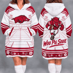 Arkansas Razorbacks Fan Women’s Oversized Sherpa Blanket Hoodie