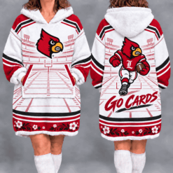 Louisville Cardinals Fan Women’s Oversized Sherpa Blanket Hoodie