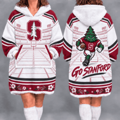 Stanford Cardinal Fan Women’s Oversized Sherpa Blanket Hoodie