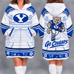 BYU Cougars Fan Women’s Oversized Sherpa Blanket Hoodie