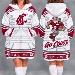 Washington State Cougars Fan Women’s Oversized Sherpa Blanket Hoodie